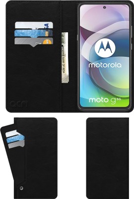 ACM Flip Cover for Motorola Moto G 5G(Black, Cases with Holder, Pack of: 1)