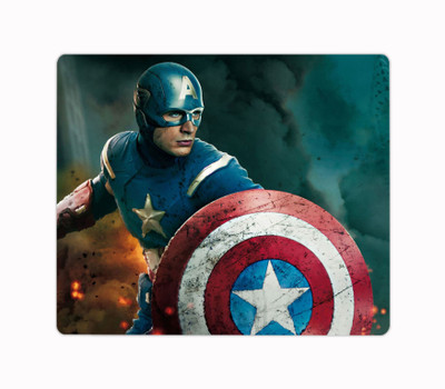 Impresion Captain America Designer Printed Premium Designer Mouse Pad for Computer/Laptop (22.5cm x 19cm) - C183 Mousepad(Multicolor)