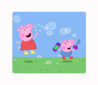 ARTBUG Peppa Pig Cartoon Designer Printed Non-Slip Soft Mouse Pad for Computer/Laptop (22.5cm x 19cm) - C127 Non Slip Base Mousepad(Multicolor)