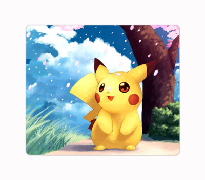 Impresion Pikachu Cartoon Printed Premium Designer Mouse Pad for Computer/Laptop (22.5cm x 19cm) - C65 Mousepad(Multicolor)