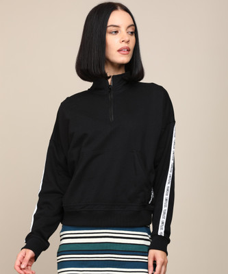 FLYING MACHINE Full Sleeve Solid Women Sweatshirt