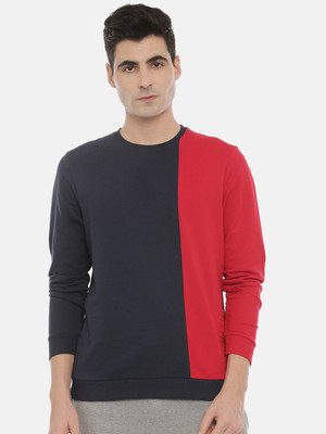 3Pin Full Sleeve Color Block Men Sweatshirt