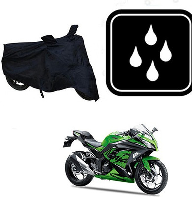 SANJU Waterproof Two Wheeler Cover for Kawasaki(Ninja 300, Black)