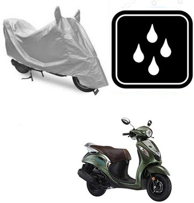 RPSENTTERPR Waterproof Two Wheeler Cover for Yamaha(Fascino, Silver)