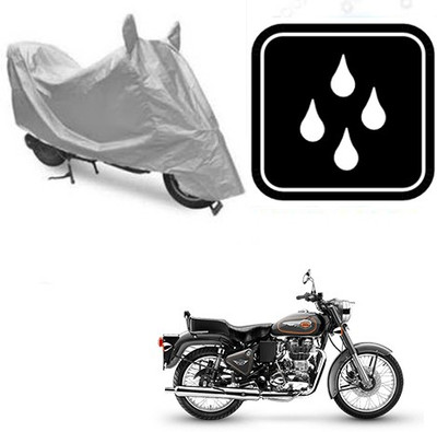 RPSENTTERPR Waterproof Two Wheeler Cover for Royal Enfield(Bullet 500, Silver)