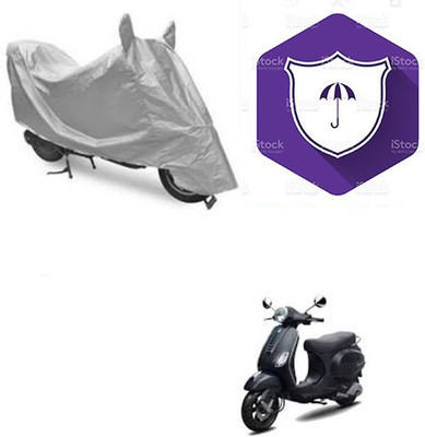 SANJU Waterproof Two Wheeler Cover for Piaggio(Vespa LX, Silver)