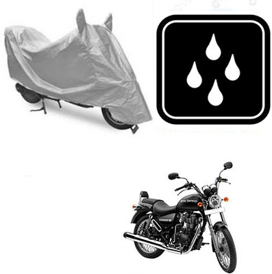 saanvi Waterproof Two Wheeler Cover for Royal Enfield(Thunderbird 350, Silver)