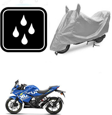 RPSENTTERPR Waterproof Two Wheeler Cover for Suzuki(Gixxer SF, Silver)