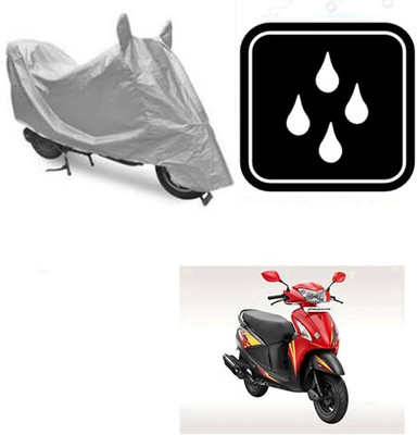 SANJU Waterproof Two Wheeler Cover for Hero(Pleasure, Silver)