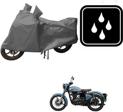 RPSENTTERPR Waterproof Two Wheeler Cover for Royal Enfield(Classic 500, Grey)