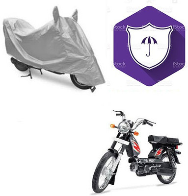 SANJU Waterproof Two Wheeler Cover for TVS(Heavy Duty Super XL, Silver)