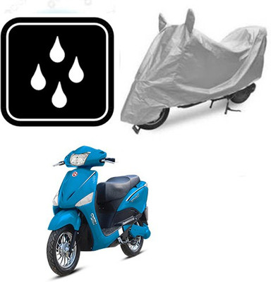SANJU Waterproof Two Wheeler Cover for Hero(Electric Optima, Silver)