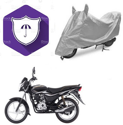 SANJU Waterproof Two Wheeler Cover for Bajaj(Platina 100 DTS-i, Silver)