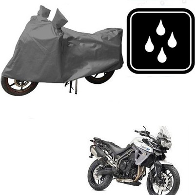 RPSENTTERPR Waterproof Two Wheeler Cover for Triumph(Twin spark, Grey)