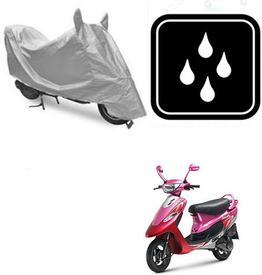 RPSENTTERPR Waterproof Two Wheeler Cover for TVS(Scooty Pep+, Silver)