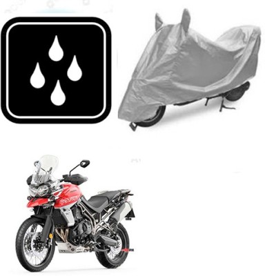 SANJU Waterproof Two Wheeler Cover for Triumph(Tiger 800 XCA, Silver)