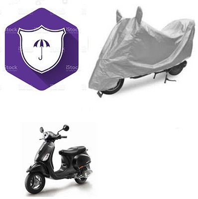 SANJU Waterproof Two Wheeler Cover for Piaggio(Vespa, Silver)