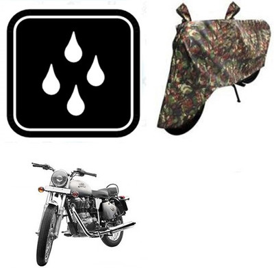 Mdstar Waterproof Two Wheeler Cover for Royal Enfield(Bullet 350, Multicolor)
