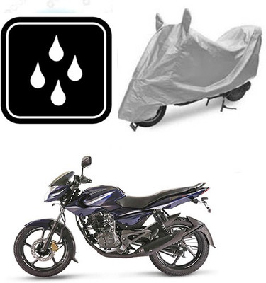 SANJU Waterproof Two Wheeler Cover for Bajaj(Pulsar 135 LS DTS-i, Silver)