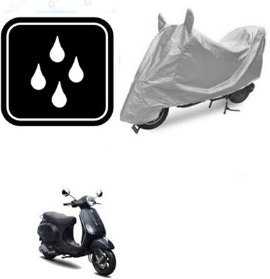 saanvi Waterproof Two Wheeler Cover for Piaggio(Vespa LX, Silver)