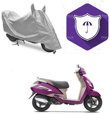 SANJU Waterproof Two Wheeler Cover for TVS(Jupiter, Silver)
