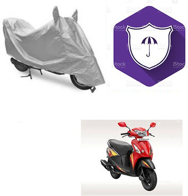 SANJU Waterproof Two Wheeler Cover for Hero(Pleasure, Silver)