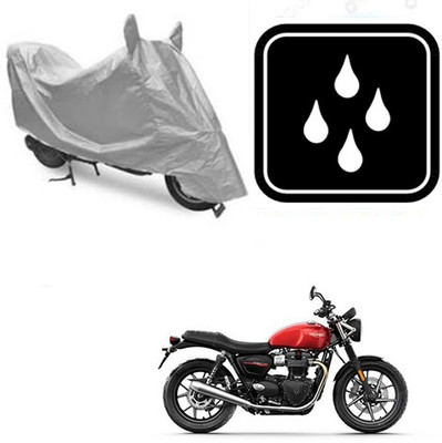 RPSENTTERPR Waterproof Two Wheeler Cover for Triumph(Twin spark, Silver)