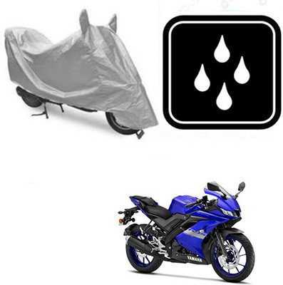 RPSENTTERPR Waterproof Two Wheeler Cover for Yamaha(R15 V3, Silver)