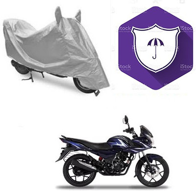 SANJU Waterproof Two Wheeler Cover for Bajaj(Discover 150 f, Silver)