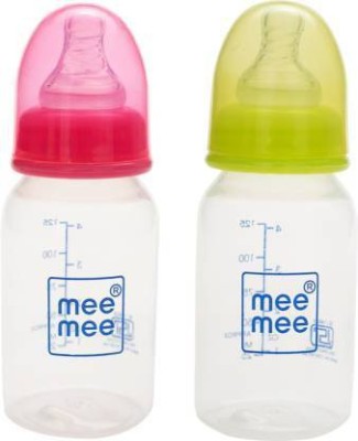 MeeMee PREMIUM BABY FEEDING BOTTLE PINK/GREEN (125mlx2-250ml) - 125 ml(Pink, Green)
