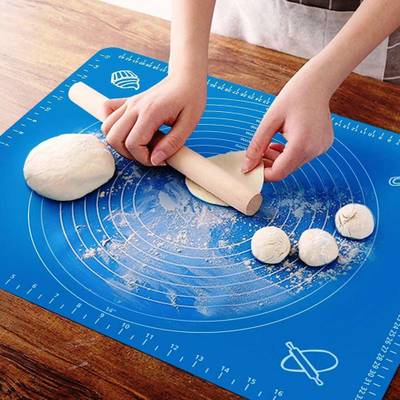 Drosselz Silicone Baking Mat, Non-Stick Pastry Mat Board Table Placemat Pad for Baking, Rolling Dough with Measurements, Reusable Heat-Resistant BPA Free Food-grade Silicone Baking Mat Cooking Dough Atta Kneading (multicolour) Board