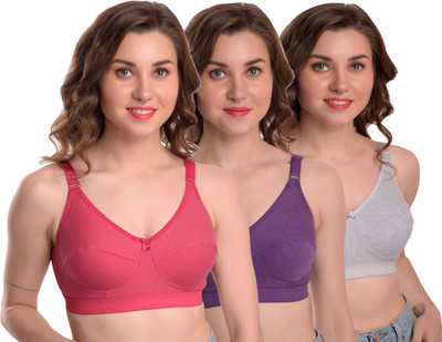 Alishan Women Full Coverage Non Padded Bra(Multicolor)