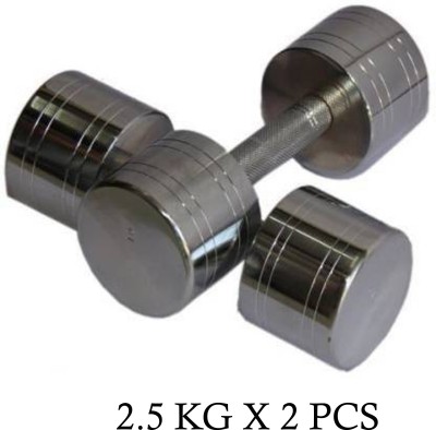 Raider Set of 2 x 2.5kg Steel Dumbbell (Total Weight 5KG) , Each Fixed Weight Dumbbell(2.5 kg)