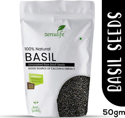 zenulife Raw Basil Seeds Basil Seeds(50 g)