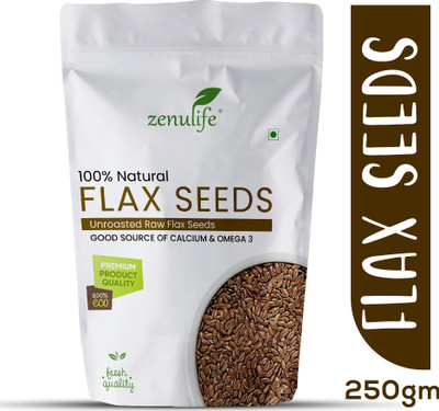 zenulife Premium Quality Flax Seeds Brown Flax Seeds(250 g)