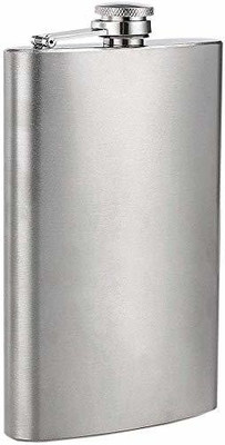 Birud Hip Flask 10 Oz Design Engraved Alcoholic Beverage Holder Wine Whiskey Drinks Bottle (295 ml) Stainless Steel Hip Flask(295 ml)