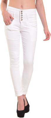 screwy Slim Women White Jeans