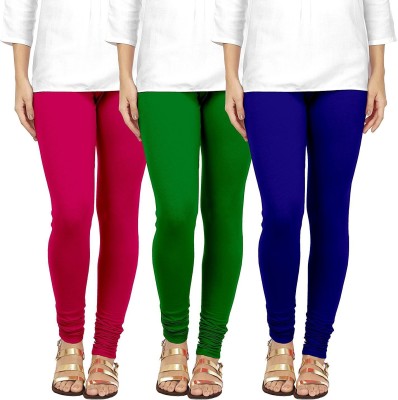 lifeneeds Churidar  Ethnic Wear Legging(Green, Blue, Pink, Solid)