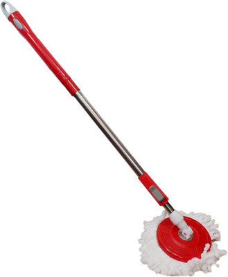JLT Home Cleaning - Stainless Steel 360 Degree Rotating Pole Microfiber Mop Rod Stick Mop Rod(Red 25 m)