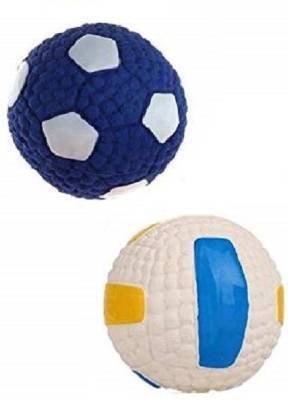 DogTrust Pet Products 3 in 1 Latex Material Dogs and Puppies Squeaky Baseball Rugby Football Rubber Ball For Dog & Cat Rubber Ball, Squeaky Toy For Dog & Cat