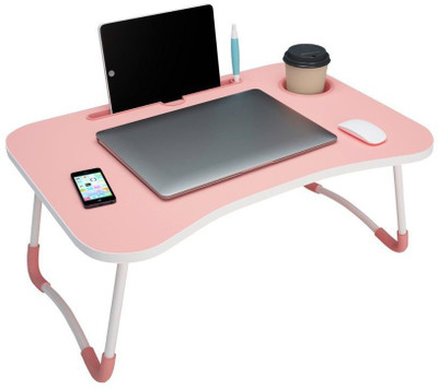 kitchoff Wood Portable Laptop Table(Finish Color - Pink)