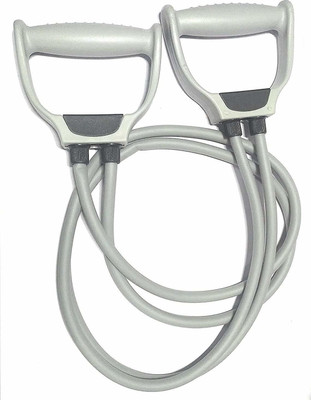ZURU BUNCH Double Toning Heavy Tube for Exercise/Workout/ Stretching Foam D Handle for Unisex Resistance Tube(Silver)