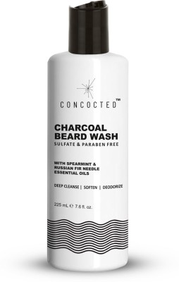 CONCOCTED Sulphate-free Charcoal Beard Wash (225 mL) with Spearmint and Siberian Fir Needle Essential Oils(225 ml)