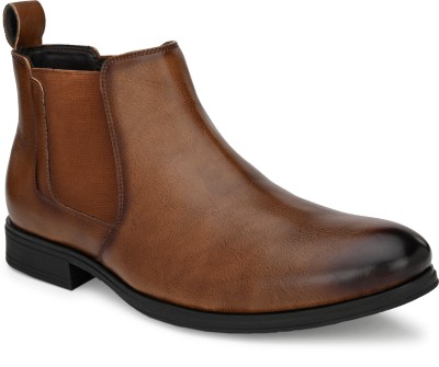 SAN FRISSCO chelsea boots for men|trending comfortable casual office formal boots for men Boots For Men(Tan)