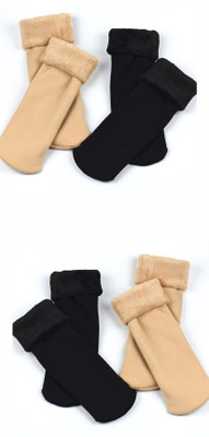 TOMKOT Unisex Solid Calf Length(Pack of 4)