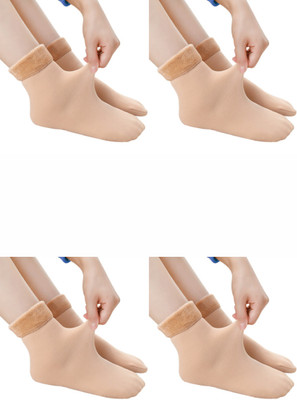 TOMKOT Unisex Solid Calf Length(Pack of 4)
