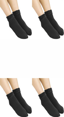 TOMKOT Unisex Solid Calf Length(Pack of 4)