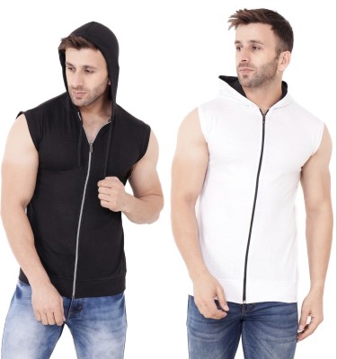 Money Leaf Solid Men Henley Neck White, Black T-Shirt