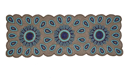 FLI HAUT Light Blue 88 cm Table Runner(Satin)