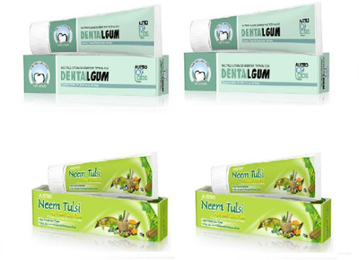 AUSTRO DENTAILGUM TOOTHPASTE 2+2 NEEM TULSI TOOTHPASTE Toothpaste(50 g, Pack of 4)